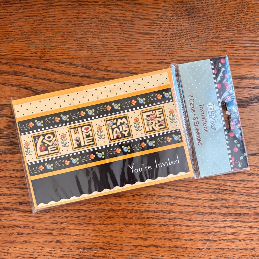 Mary Engelbreit—Invitations 8 Cards, 8 Envelopes NWT